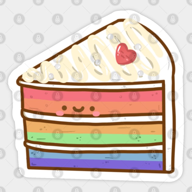 rainbow cake doodle design Sticker by Marie.c.doodles